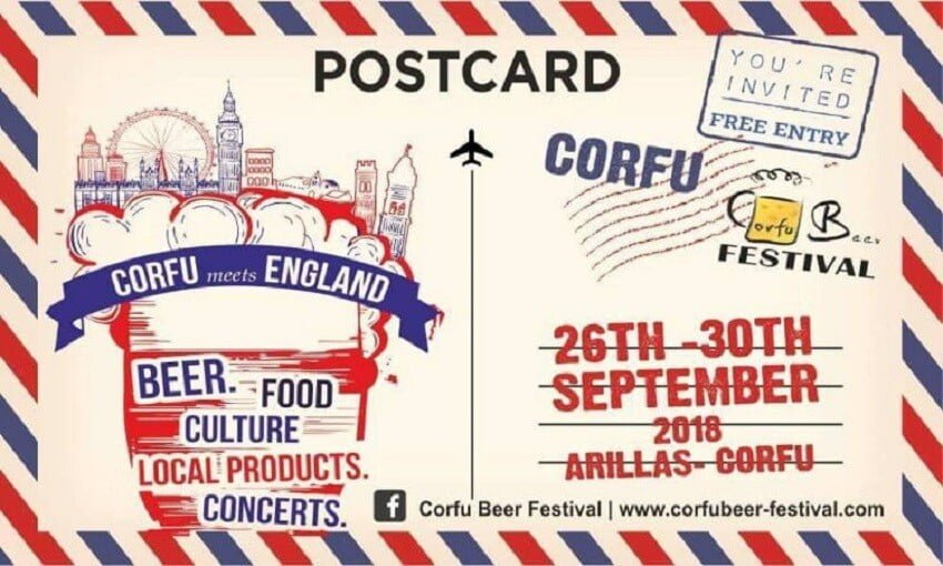 Corfu Beer Festival - Gastronomy Tours poster that says 'Corfu Beer Festival'
