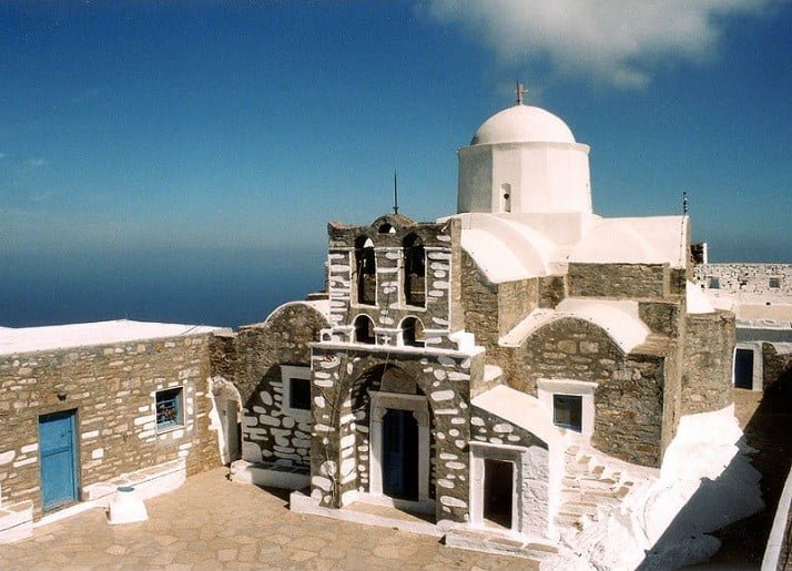 Sifnos, Festival of the Prophet Elias Apsilos - Gastronomy Tours front of Church of the Prophet Elias of Apsilos that commemorate festival of her birth at Sifnos, Greece