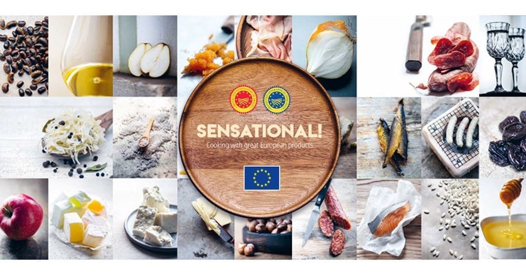 Geographical indications cookbook ‘Sensational!’ - Gastronomy Tours poster that says ‘Geographical indications cookbook ‘Sensational!’