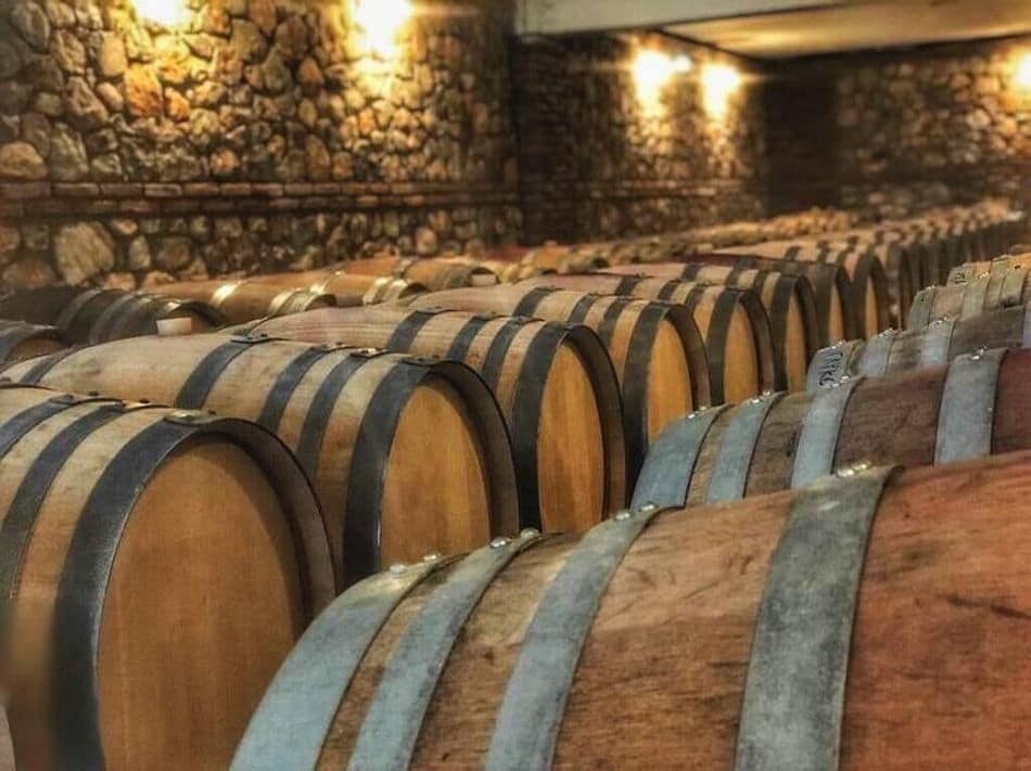 Chateau Kaniaris Awards - Gastronomy Tours wooden barrels at ‘Chateau Kaniaris’ cellar that recognized with many awards|