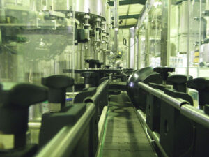 part of packaging machine at 'Gatsios Distillery' plant