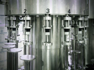 part of packaging machine at 'Gatsios Distillery' plant
