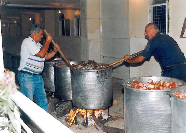 Festival of Peter and Paul Apostles, Spata - Gastronomy Tours Preparing the feast for the Peter and Paul festival at Spata