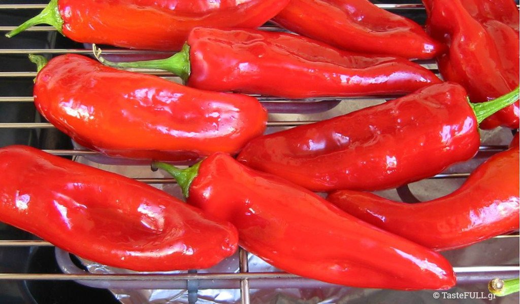 Florina peppers - Gastronomy Tours Close-up of fresh Greek ‘Florina peppers’