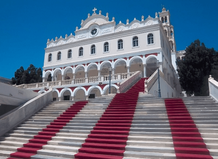 Tinos, Festival of the Discovery of the Holy icon of Virgin Mary - Gastronomy Tours church of the Holy icon of Virgin Mary celebrates