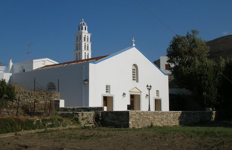 Tinos, Steni, Festival of Saint Nicholas - Gastronomy Tours Steni surrounded by stone fence and tree
