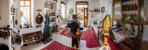 old traditional utensils, furniture, clothing and carpets at Aristaios' folklore museum