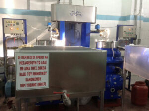 Konstas Olive Tours olive oil plant with machines and equipment