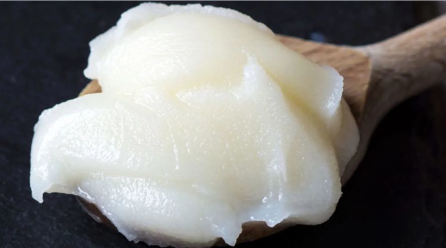 Lardi - Gastronomy Tours Close-up of Greek ‘Lardi’ is pork fat and white color