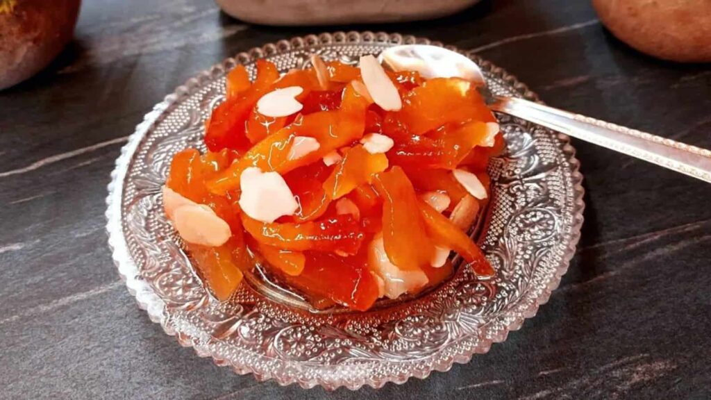 Greek Desserts - Gastronomy Tours glyko kydoni koytalioy quince spoon sweet.jpg - Gastronomy Tours
